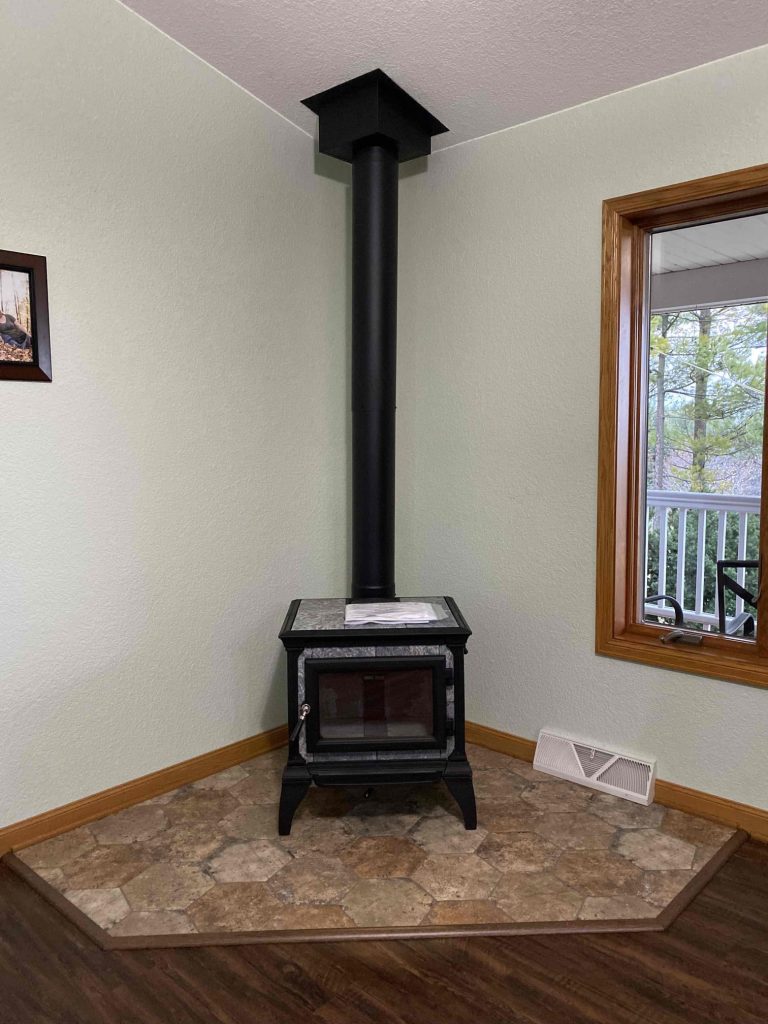 Original photo from The Fire Factory of a wood stove.