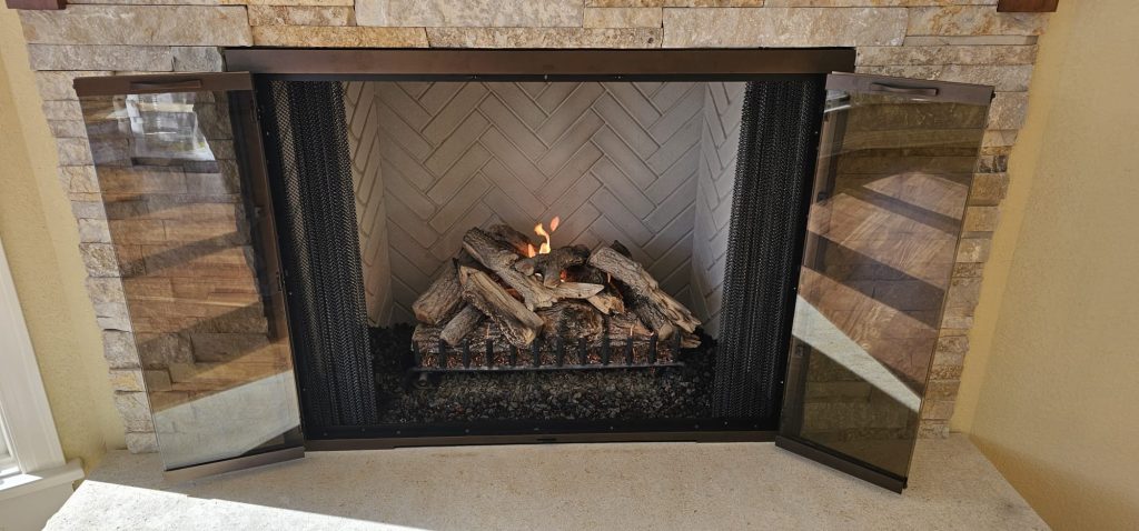 Original photo from The Fire Factory of gas logs.