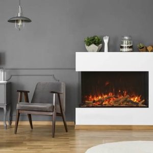 Amantii - Smart 40" unit - 14 1/4" in depth 3 sided glass fireplace