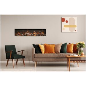 Amantii - Smart 60″ Wide – Deep Indoor or Outdoor Electric Built-in only with Black Steel Surround