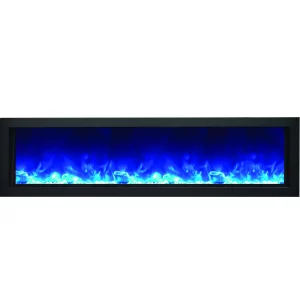 Amantii - Smart 60" Electric Deep Built-in only comes with optional black steel surround