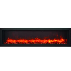 Amantii - Smart 60" Electric Slim Built-in only comes with optional black steel surround