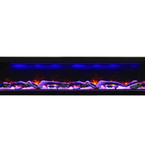 Amantii - Smart 72" Electric Deep  Built-in only comes with optional black steel surround