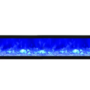 Amantii - Smart 88" Electric Slim Built-in only comes with optional black steel surround