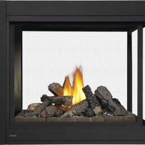 Napoleon - CBHD4 3-Sided Direct Vent Fireplace with Logs, Natural Gas, Alternate Electronic Ignition