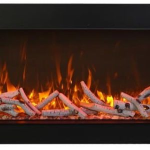Amantii - Smart 88" unit - 14 1/4" in depth 3 sided glass fireplace