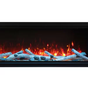 Amantii - Smart 60" Extra Tall Clean face Electric Built-in with black steel surround