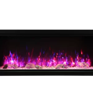 Amantii - Smart 50" Extra Tall Clean face Electric Built-in with black steel surround