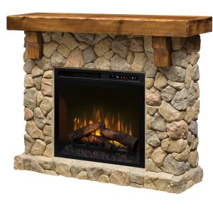 Dimplex - Fieldstone Mantel with Nova Electric Firebox