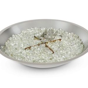 The Outdoor GreatRoom - 20" Round Crystal Fire Plus Gas Burner with Direct Spark Ignition (LP)