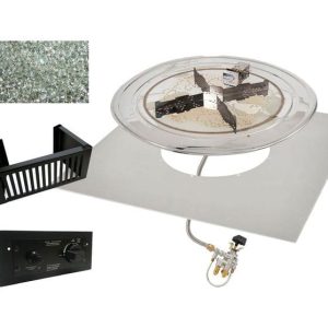 The Outdoor GreatRoom - 24" x 24" Square Do-it-Yourself Crystal Fire Plus Gas Burner Kit