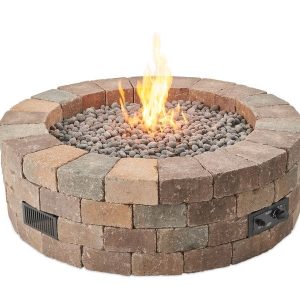 The Outdoor GreatRoom - Bronson Block Round Gas Fire Pit Kit