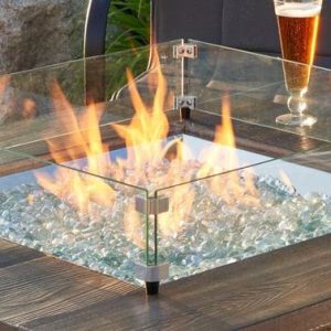 The Outdoor GreatRoom - 24" x 24" Square Glass Wind Guard