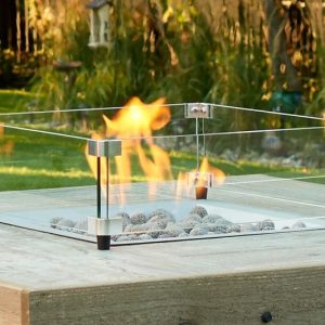 The Outdoor GreatRoom - 16" x 16" Square Glass Wind Guard