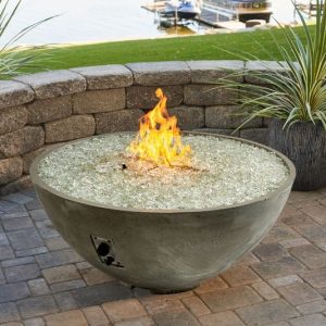 The Outdoor GreatRoom - Natural Grey Cove Edge 42" Round Gas Fire Pit Bowl