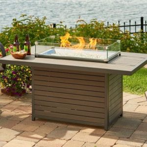 The Outdoor GreatRoom - Brooks Rectangular Gas Fire Pit Table