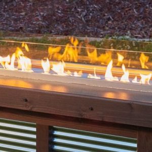 The Outdoor GreatRoom - 12" x 42" Rectangular Folding Glass Wind Guard