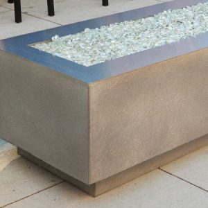 The Outdoor GreatRoom - 54" Stainless Steel Top for Cove 54" Linear Gas Fire Pit Table