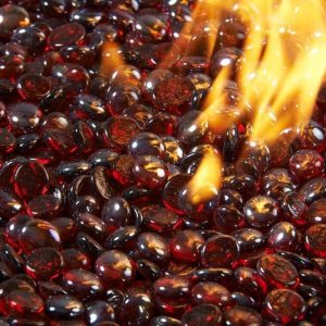 The Outdoor GreatRoom - Ruby Tempered Fire Glass Gems