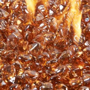 The Outdoor GreatRoom - Copper Large Tempered Fire Glass Diamonds