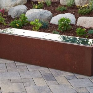 The Outdoor GreatRoom -  12" x 64" Linear Grey Glass Burner Cover (2 pieces)