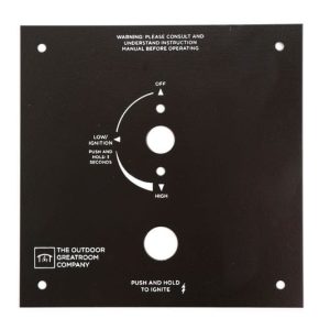 The Outdoor GreatRoom - 6.375" x 6.375" Square Control Panel for Crystal Fire Plus Gas Burners
