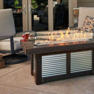 The Outdoor GreatRoom - Denali Brew Linear Gas Fire Pit Table
