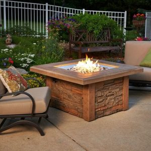 The Outdoor GreatRoom - Sierra Square Gas Fire Pit Table
