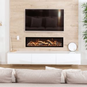 Amantii - Symmetry Xtra Tall Bespoke - 74" Electric Fireplace featuring Thermostatic Remote, WiFi capable and a Selection of Media Options